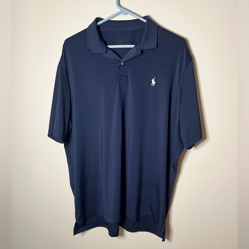 POLO navy blue with white logo size XL super soft polo shirt men’s